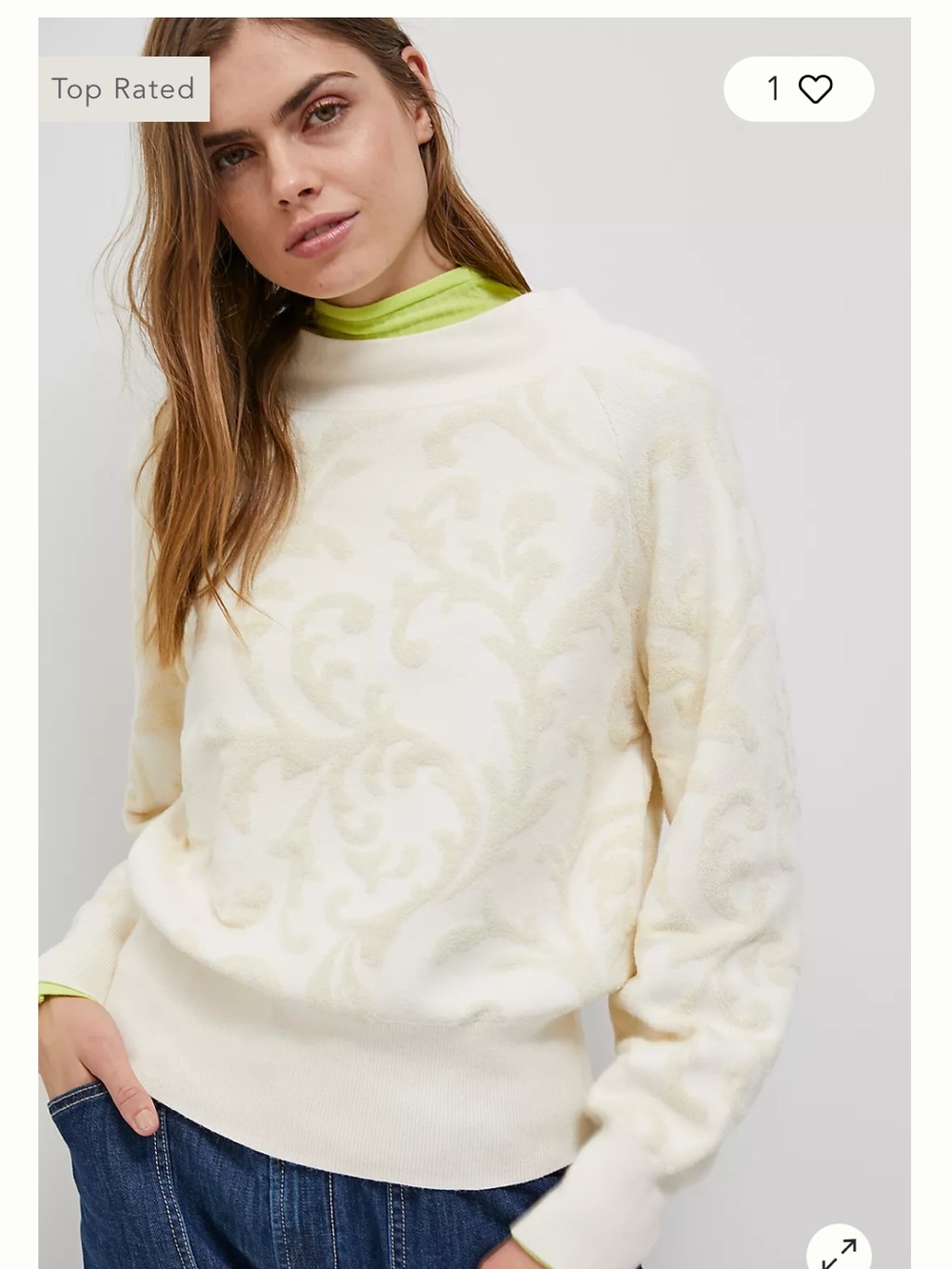 Anthropologie Nina Velvet Crewneck Sweater